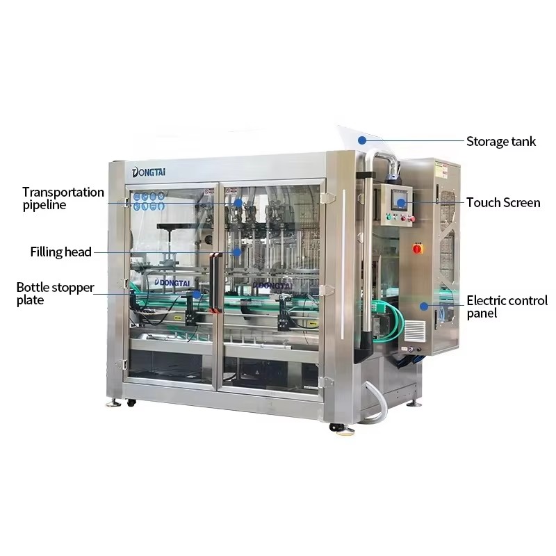 Automatic six head servo plunger liquid filling machine
