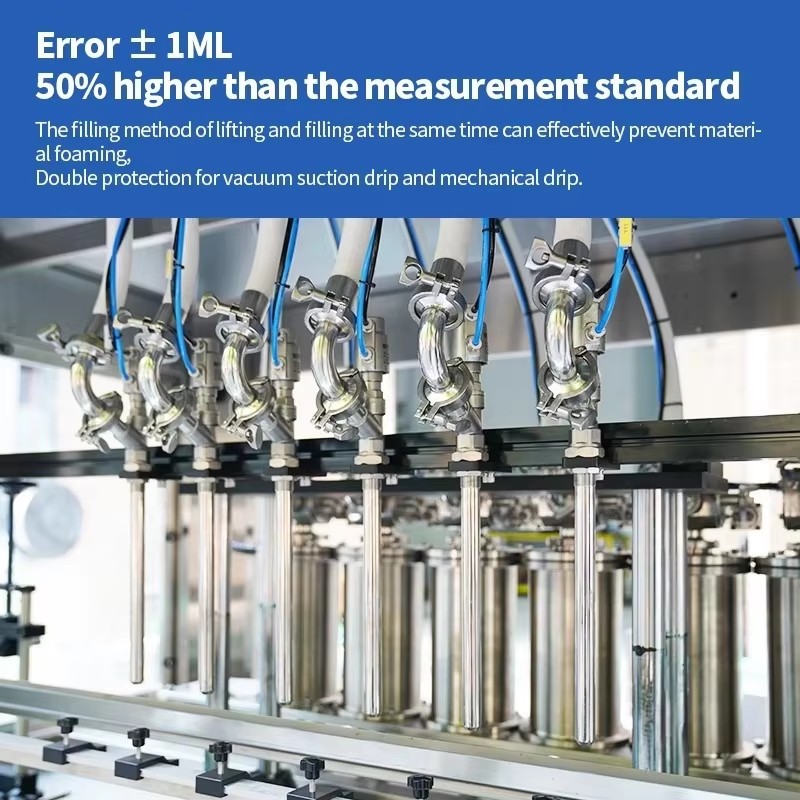 Automatic six head servo plunger liquid filling machine