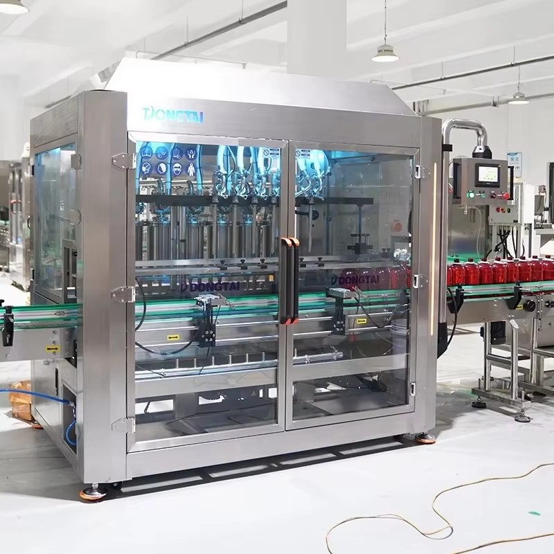Automatic six head servo plunger liquid filling machine