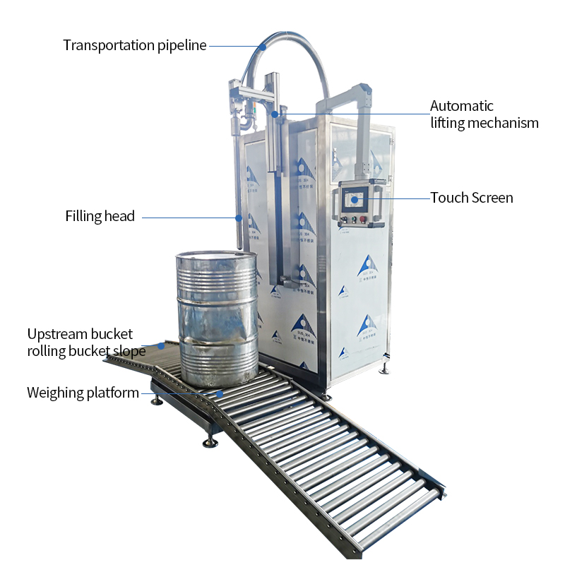 200kg weighing liquid filling machine