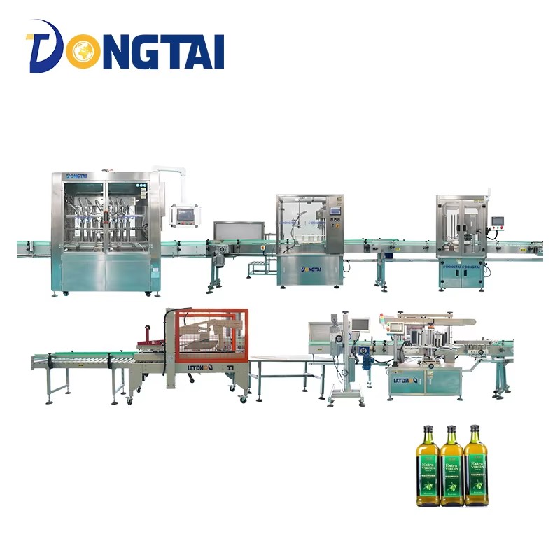 Automatic Glass Jar Filling Machine Line Plastic Bottle Olive Oil Liquid Filling Capping and Labeling Production Line