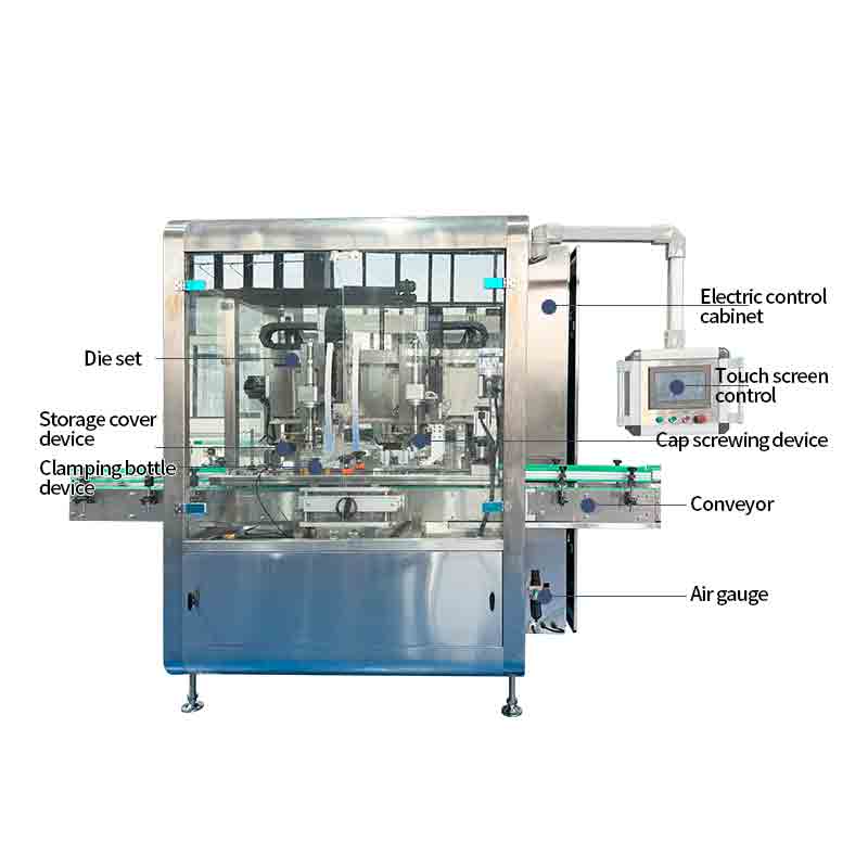 Servo Control Liquid Soap Detergent Lotion Lubricant Oil Bottle Automatic Tracking Capping Machine