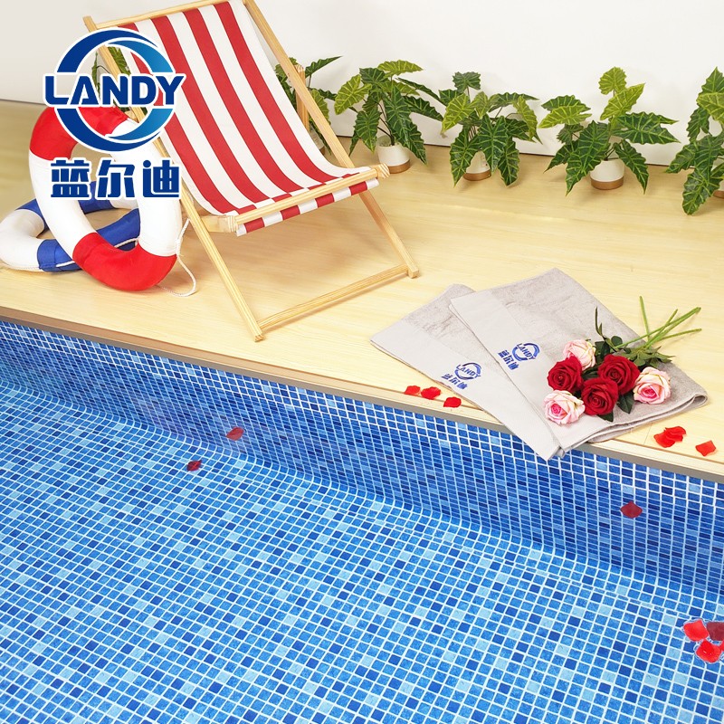 Swimming Pool Liners In Ground Oval Mosaic Waterproof And Non-slip