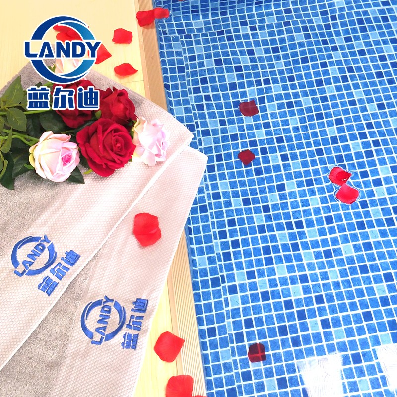 Swimming Pool Liners In Ground Oval Mosaic Waterproof And Non-slip