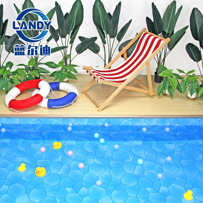 Nouveau revêtement de piscine hors sol en PVC 3D Cube d'eau