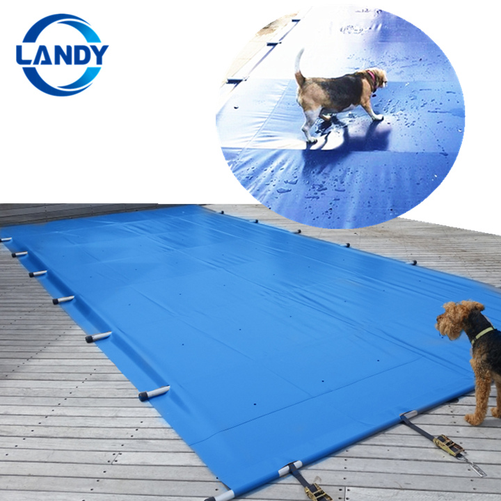 Rugged PVC aluminum waterproof cover for an underground swimming pool in winter