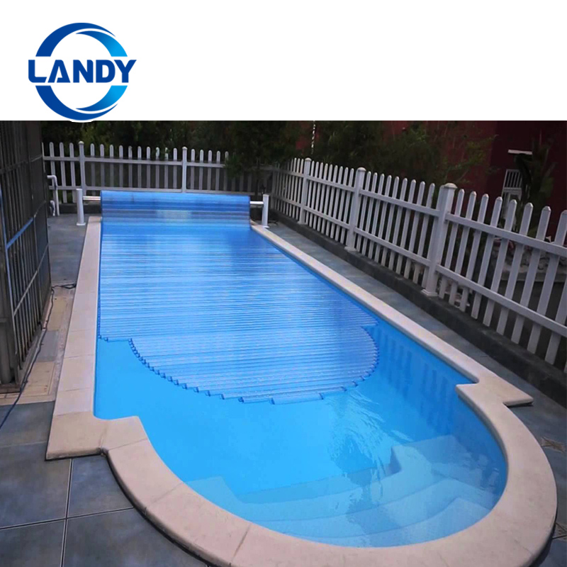 Hidden automatic pool cover roller systems for special-shaped swimming pools