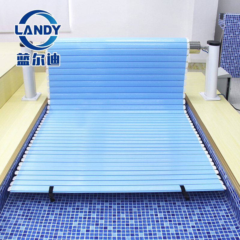 Hidden polycarbonate retractable automatic swimming pool cover for odd-shaped pools