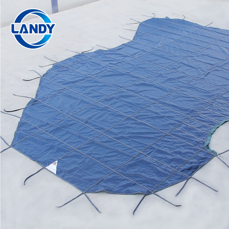 Mesh safety pool covers for inground pools