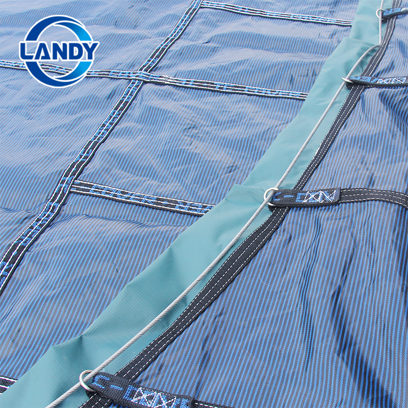 Mesh safety pool covers for inground pools