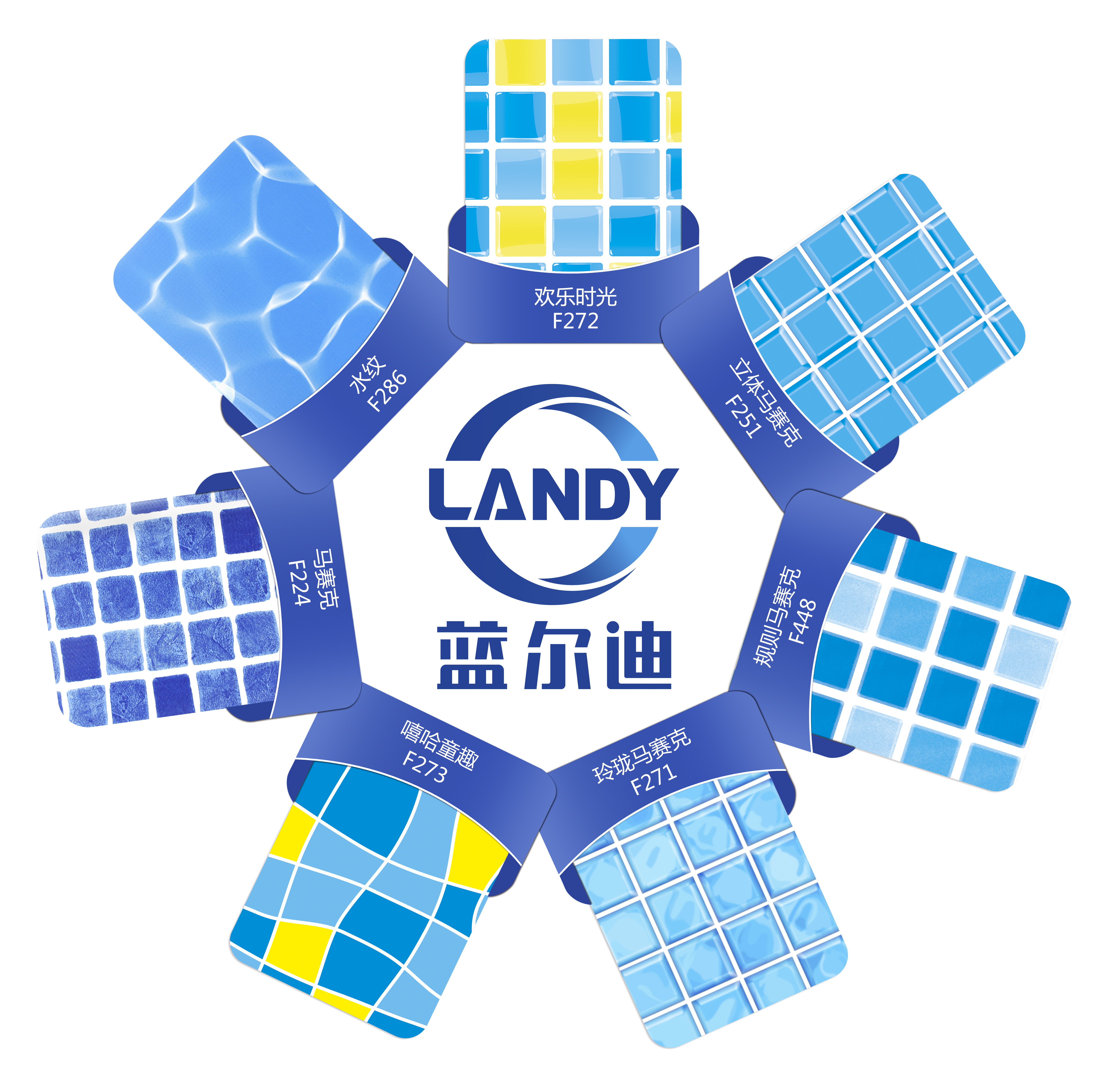 Landy PVC-Pool-Auskleidung Farbmuster