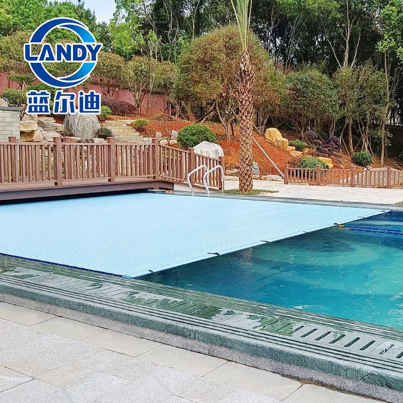 Landy show de cobertura de piscina de policarbonato doméstico automático