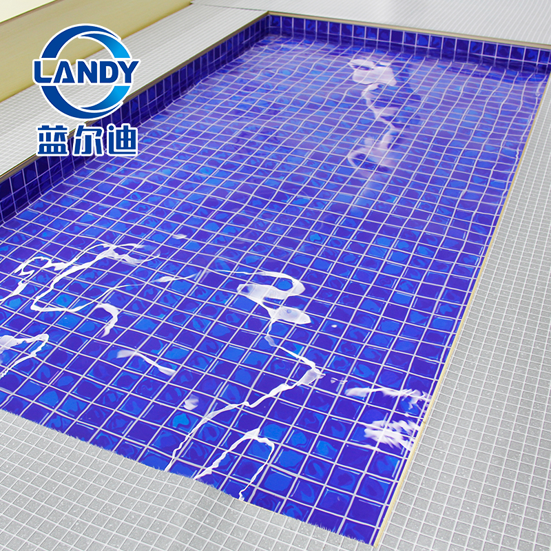 Toiles de piscine en mosaïque bleu marine