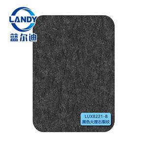 Landy Black Marble Crack Pool Liner