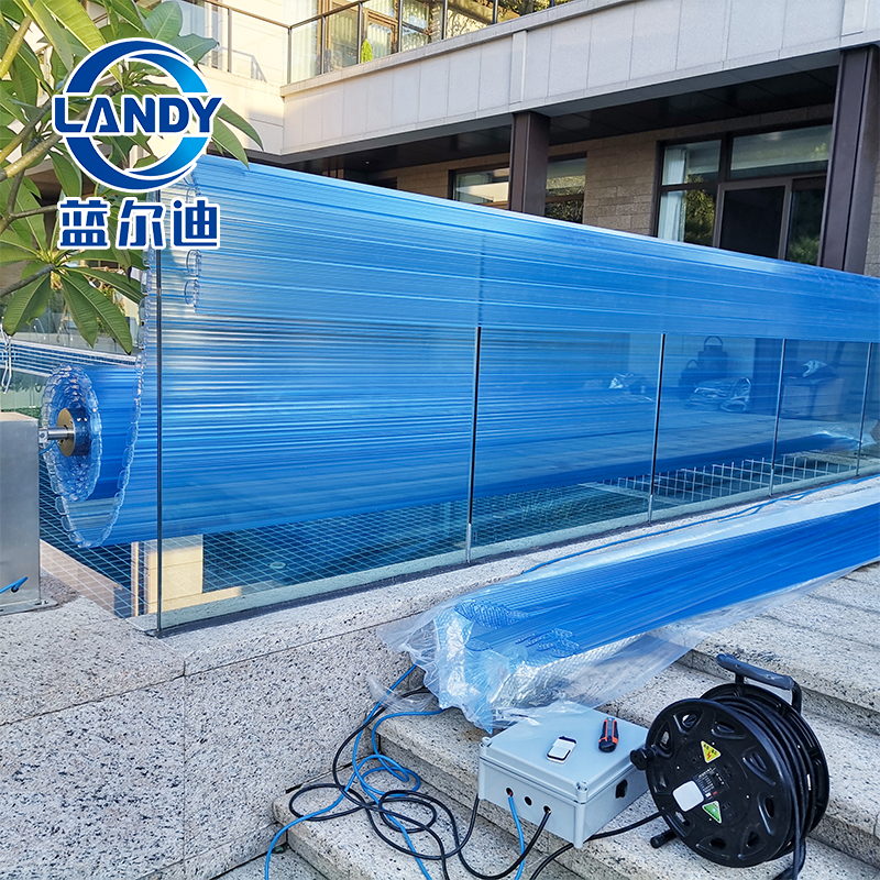 Exclusive Distribution UV Protection Blue Transparent Swimming Automatic Pool Covers