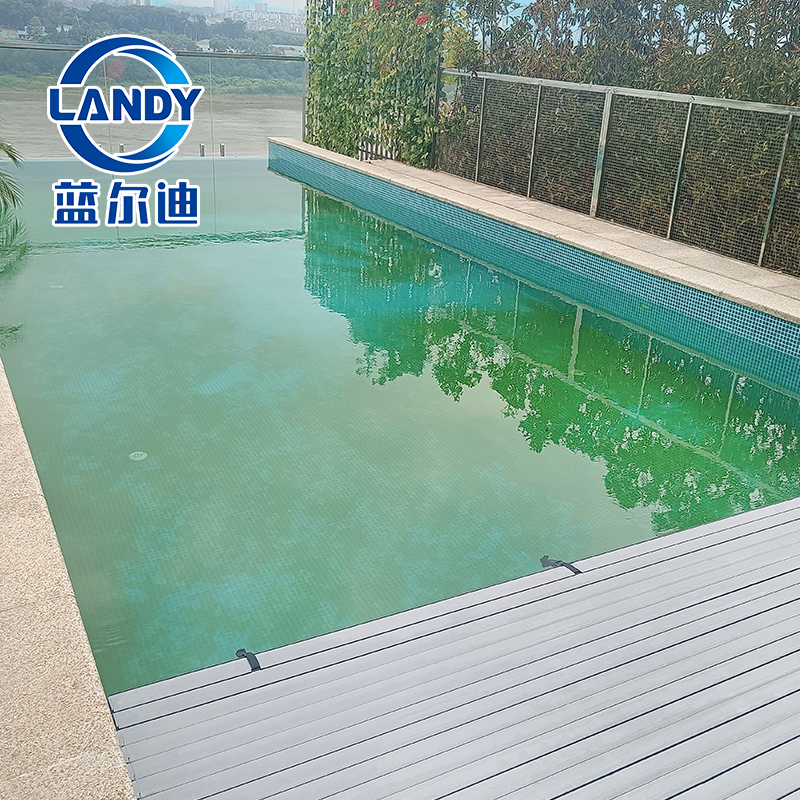 Landy Overflow Pool Grey Electric Solar Pool Covers