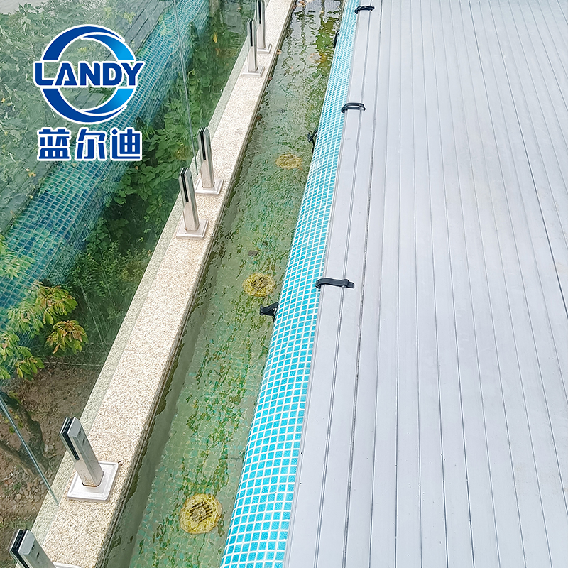 Landy Overflow Pool Grey Electric Solar Pool Covers