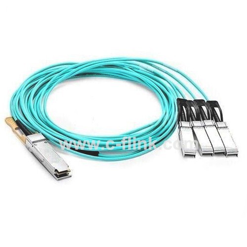 100G QSFP28 To 4x25G SFP28 Active Optical Cable