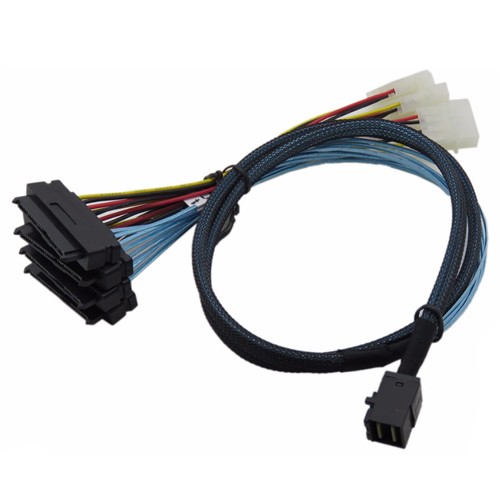 Mini SAS SFF-8643 - (4) 29-контактных внутренних разъема SFF-8482 с питанием SATA