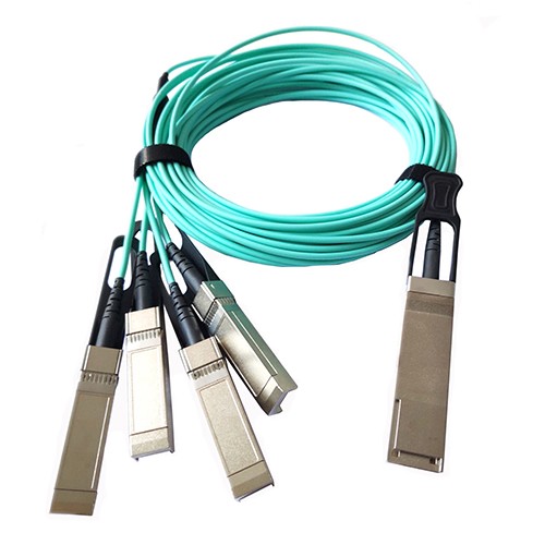 40G QSFP Plus To 4xSFP Plus Active Optical Cable