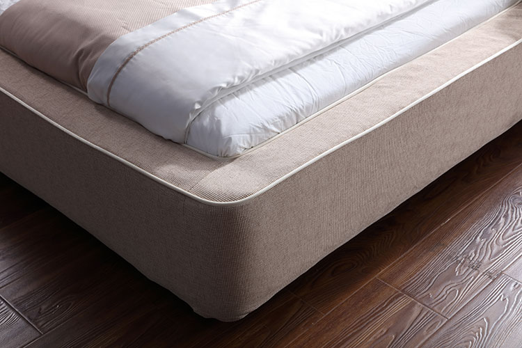 solid wood fabric bed