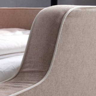 3091 Solid Wood King Beds Modern Fabric Bed Bedroom Set Bed