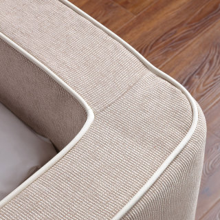 3091 Solid Wood King Beds Modern Fabric Bed Bedroom Set Bed