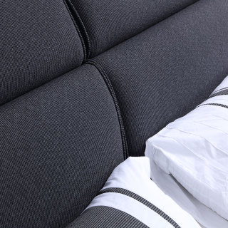 3058 Bedroom Bed Modern King Size Storage Beds Fabric Soft Beds