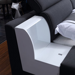 3058 Bedroom Bed Modern King Size Storage Beds Fabric Soft Beds