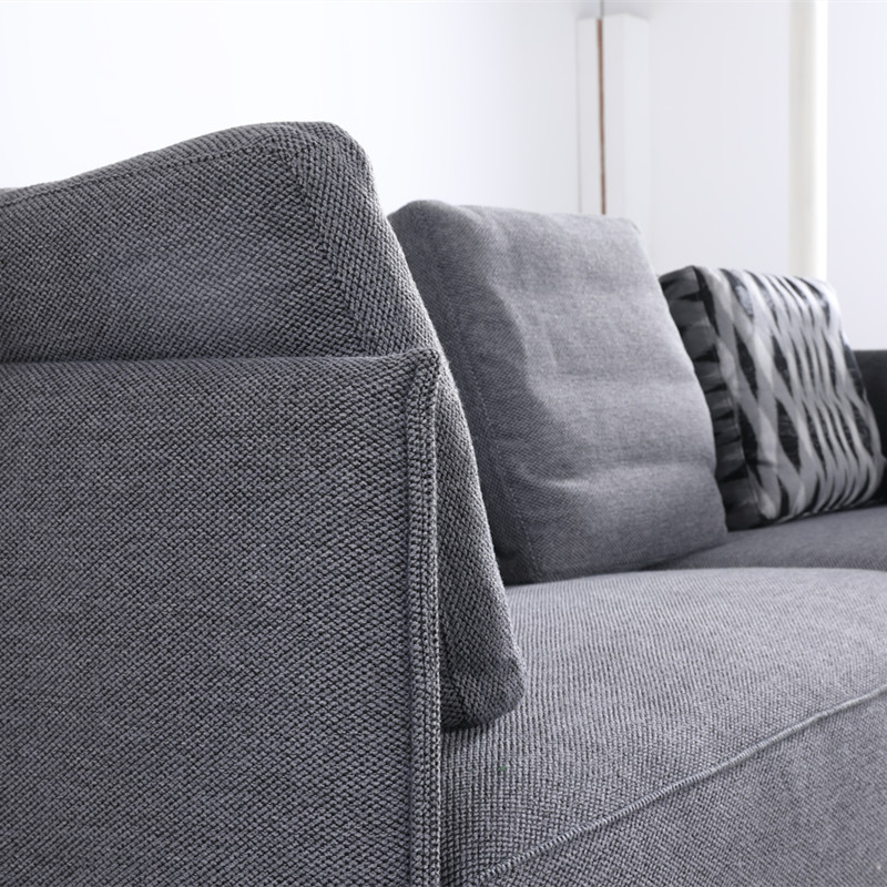 6025新佛山花式灰色现代简约设计材料布艺组合客厅沙发套