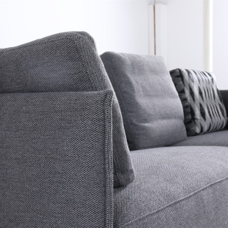 6025 New Foshan Fancy Grey Modern Simple Design Material Fabric Sectional Living Room Sofa Set