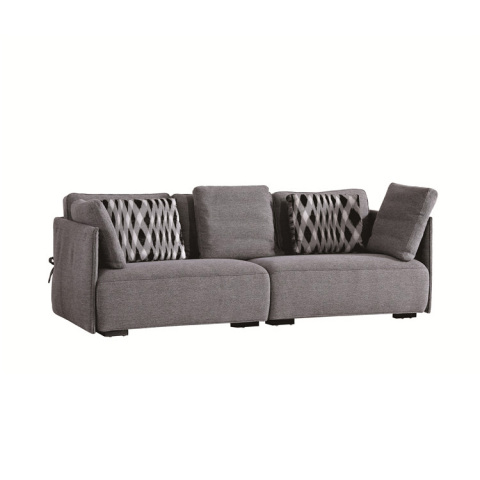 6025 Bagong Foshan Fancy Grey Modern Simpleng Disenyo ng Materyal na Tela ng Seksyon na Living Room Sofa Set