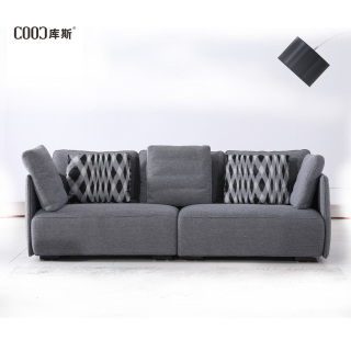 6025 New Foshan Fancy Grey Modern Simple Design Material Fabric Sectional Living Room Sofa Set