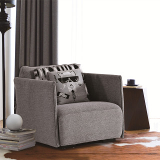 6025 New Foshan Fancy Grey Modern Simple Design Material Fabric Sectional Living Room Sofa Set