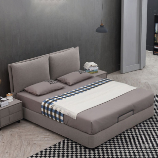 806 Home Furniture Bedroom Modern Luxury Beds Fabric Storage Queen Bed