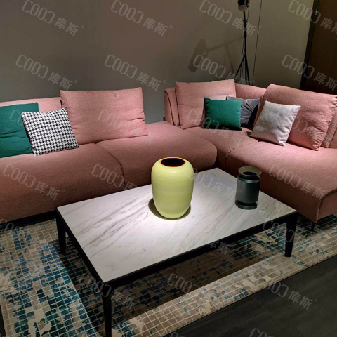 China Sofa Set Online-Shopping Pink Ecksofa für Wohnmöbel
