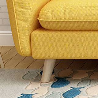 Luxury Living Room Furniture Sofa Sets Yellow Fabric Cloth Sectionals Sofas