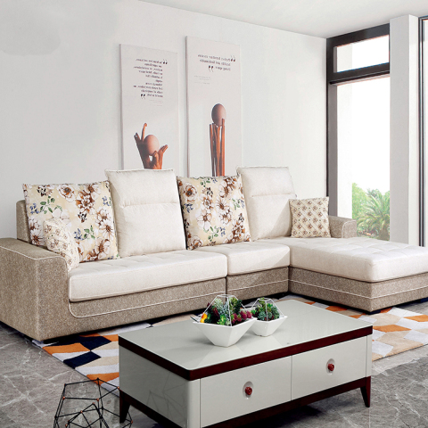 Möbel Sofa China benutzerdefinierte Sofa Stoff L-Form Sofa