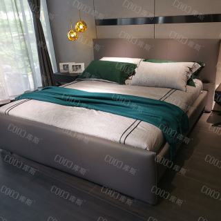 1902 Katil Reka bentuk baru tidur katil saiz katil raja kulit moden