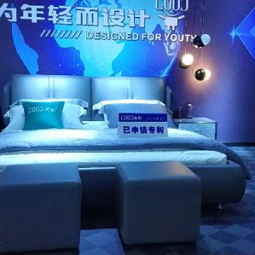 2533 Home Furniture Beds Bedroom Double Bed King Size Bed Modern Leather Bed