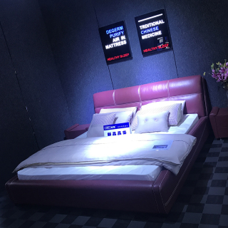 2509 Chinese Wedding Beds Double King Size Bed Modern Leather Bed