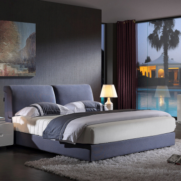3008 lit king size moderne en tissu avec meubles en tissu