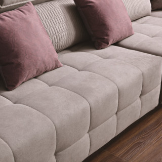 8008 Functional Headrest Home Furniture Living Room Corner Leatheraire Sofa Set