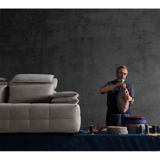 8008 Functional Headrest Home Furniture Living Room Corner Leatheraire Sofa Set