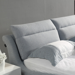 3059 Simple Style Bedroom Bed Fabric Soft Bed King Size Bed Designs