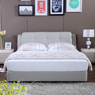 2505 Designs With Storage Bedroom Bed Hot Sale Leather Soft Bed King Size Bed