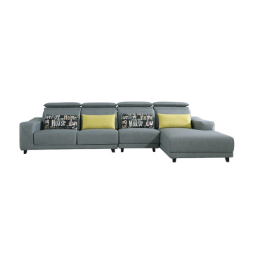 8125 conceptions fonctionnelles en forme de L de sofa d'appui-tête formées par L de tissu de style pour le salon