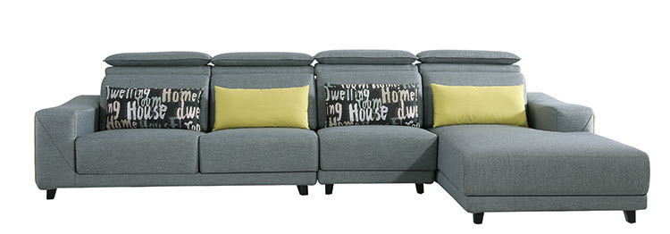 8125 Simple Style Fabric Corner L Shaped Functional Headrest Sofa Designs For Living Room