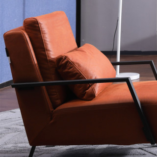 BY025-A Silla moderna del sofá del brazo del ocio de la tela individual para la sala de estar