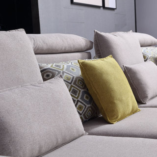 8120 Home Furniture Modern Style Top Fabric Sofa Grey Corner Sofa